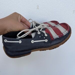 Twisted X Women’s Driving Mocs USA Flag Loafers Size 7.5